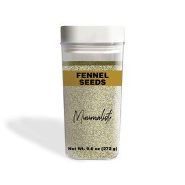 Minimalist Fennel Seeds (9.6 oz), Whole Seeds, Aromatic Spice & Garnish, Resuable Packaging