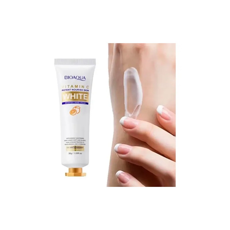 Bioaqua Crema manos 30 g con vitamina C, aclara manchas