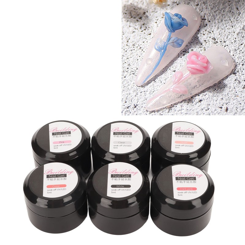 6 Colour Portable Nail Extension Solid Gel, Nail Extension Solid