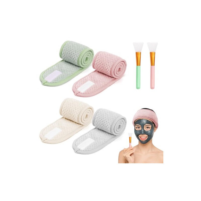 Kit KINGTLE con 4 diademas de vellón coral y 2