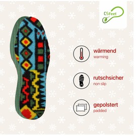 CS Feet 2 Pairs of Fleece Warm Fleece Winter Insoles for Shoes Size 40/41 - A Pleasantly Soft and Warm Winter Sole Made in Germany