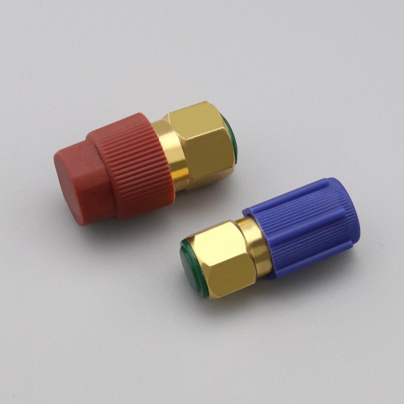 VGOL 2Pcs R12 to R134A Adapter Low Side & High