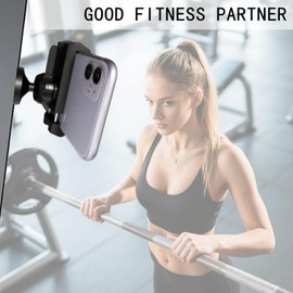 Wooerdacks Gym Magnetic Phone Holder |GYM Cart Series | 360° Magnetic Phone Mount | Rotating Fitness Mount | Universal Metal Surface Compatibility|Accommodates 3.1"-4" Phones with Thick Cases|Black