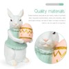 Aurasky Easter Bunny Figures, 15 cm Rabbit Figures, Resin Easter