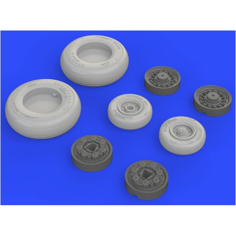 Eduard EDB648290 1:48-F-14A Tomcat Wheels (Tamiya) Brassin kit, Various