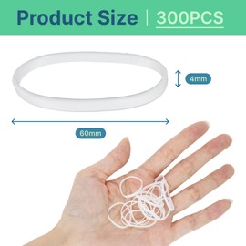 350 PCS Gummibänder Weiß, Elastische Breite Dicke UV-Hitze-Kältebeständige Gummibänder Gummiband Haushaltsgummi Für Camping Survival Robuste Bürobedarf, Camping & Zahnspangengummis