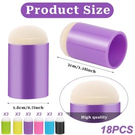 Eowppue 18 Pcs Kids' Finger Painting Sponge Set - Finger Covers for Mess-Free Art Fun, Sponge Stamps for Preschool Creative Activities, Sponge Stencils for Child-Friendly Craft Time