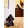 Lulu Decor 100% Cast Iron Fleur De Lis Door Stopper,