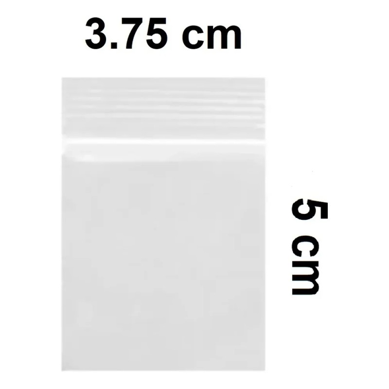 Paquete 100 Bolsa Cierre Ziploc Pvc Transparente 1.5x2 Pulg