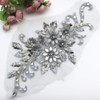 1938cm 3D Colorful Flower Mesh Embroidered Rhinestone Lace Beaded Applique