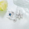 Snowflake Earrings for Women 925 Sterling Silver Snowflake Stud Earrings
