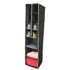 7 Shelf Hanging Wardrobe Organiser (Black)