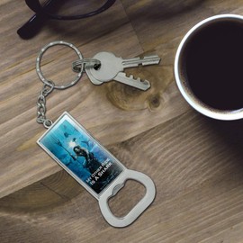 GRAPHICS & MORE Aquaman Movie My Other Ride is a Shark Keychain Rectangle Chrome Plated Metal Bottle Cap Opener