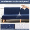 CZL100% Water Repellent Futon Cover, Leakproof Armless Sofa Slipcovers, Jacquard