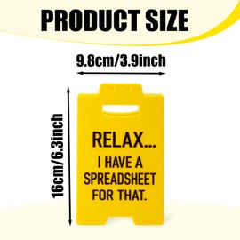 Funny Office Desk Sign, Acrylic Funny Yellow Desk Sign Decor Practical Office Decoration Accessory Supplies for Women Men Boss Employee Coworker (Relax Style)