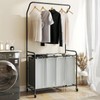 ROMOON Rolling Laundry Basket Organizer with Hanging Clothes Rack: 4