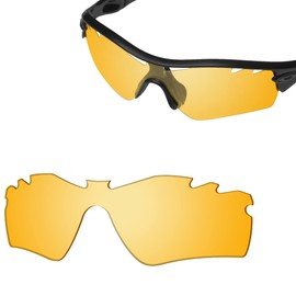 SAUCER Premium Replacement Lenses & Rubber Kits for Oakley Radar Path Vented Sunglasses High Defense - HD Yellow
