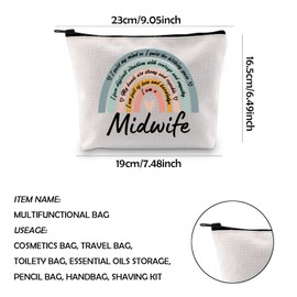 KUIYAI Trainee Midwife Gift Future Midwife Gift Midwife Thank You Gift Midwife Zipper Pouch Cosmetic Bag (I am a Midwife)