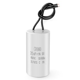 SYOWADA 20Uf Cbb60 Run Sh Capacitor 2 Wires 450V Ac Capacitor Insert 50/60Hz Air Compressors Washing Machines, Motors