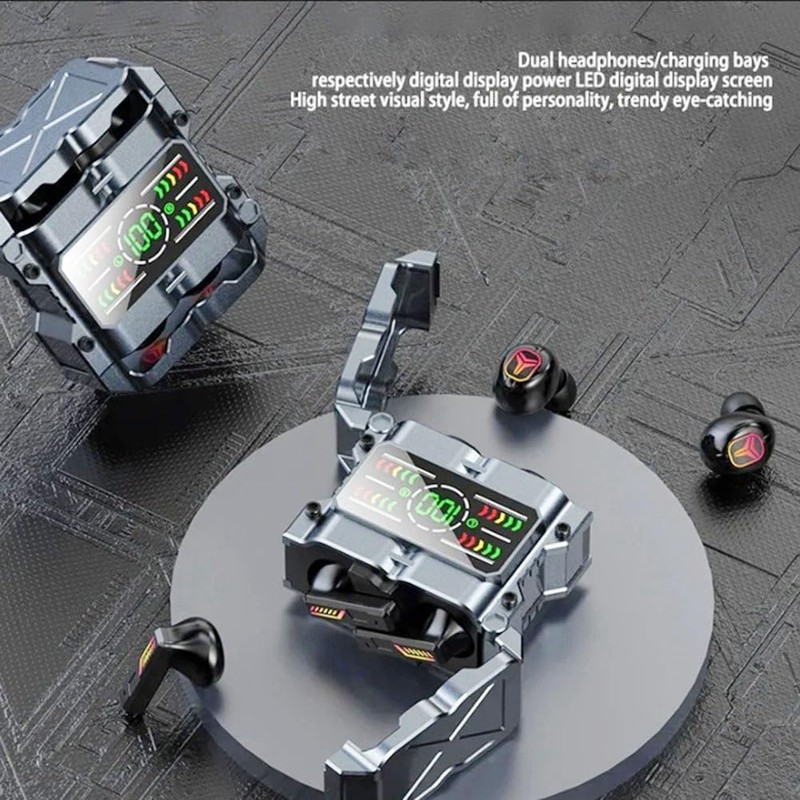 Tuperoymse M60 Mecha TWS Wireless Bluetooth Headphones Touch Noise Canceling