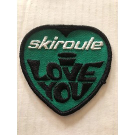 Skiroule I Love You Vintage Patch NOS Snowmobile Arctic Snow Winter 70s Jacket