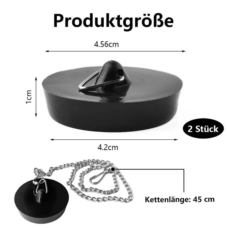 Dreamil Drain Plug, Pack of 2 Sink Drain Plugs, Rubber