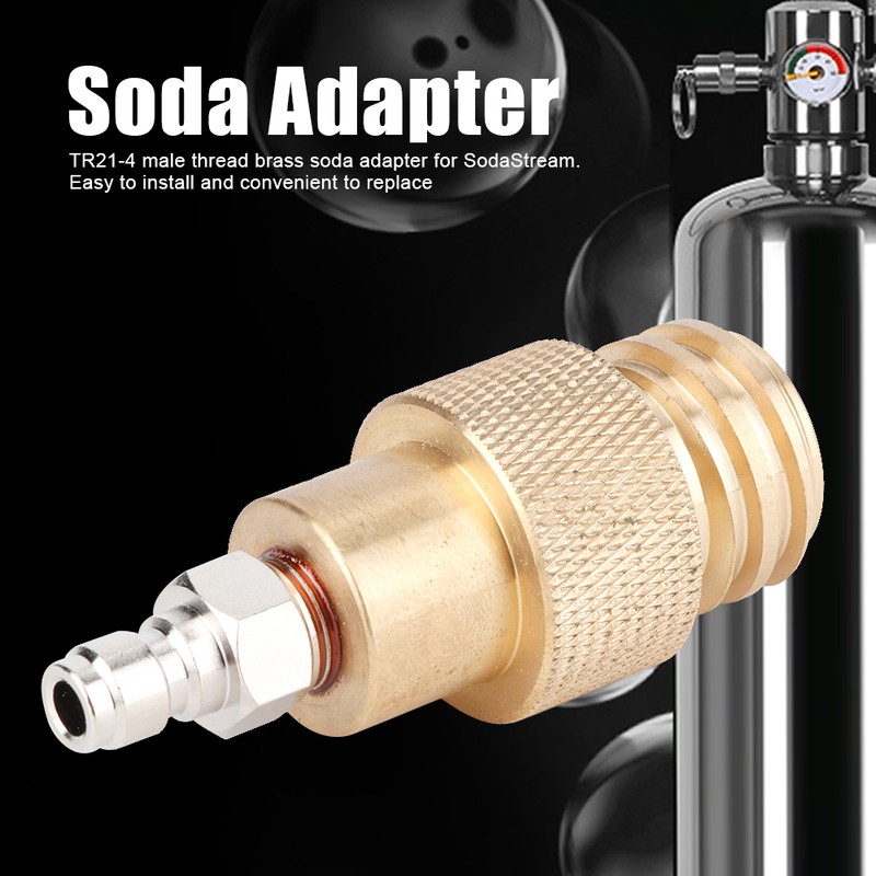 TR21-4 Male Thread Brass Soda Water Adapter Connector Accessories for