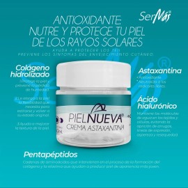 Crema Facial Piel Ser Ms Hidratante Astaxantina cido Hialurnico                                                                                       