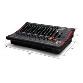 TC-Home 12 Channel Powered Mixer Mixing Amplifier TRS w/USB Slot 16DSP Bluetooth