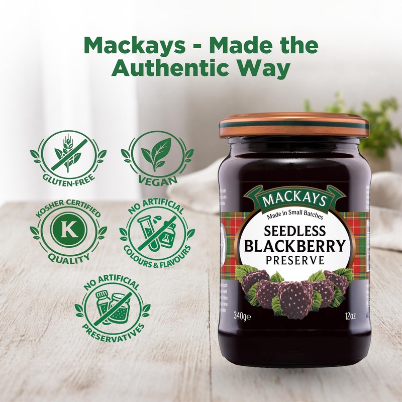 Mackays Seedless Blackberry Preserve, 12 Ounce