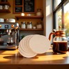 100 Pcs No.6 Coffee Filters, Moka Pot Filter Paper, Natural