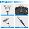 DERAYSION Solar Lights Outdoor Waterproof, Brushed Stainless Steel Glass Solar