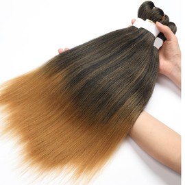 GITYPIUBE Braiding Hair Pre Stretched Professional Itch Free Hot Water Setting Synthetic Fiber Ombre Yaki Braid Hair Extensions 26 Inch Pre Stretched (26 Inch (Pack of 3), #1B/27)