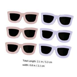 PACKOVE 6pcs Funny Hairpins Creative Hair Clips Hairpin for Women Sunglasses Shape Hair Accessory