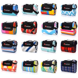 meteor Picnic Blanket, Waterproof, Sand-proof, Thermal Insulated Fleece Mat for the Outdoors, Beach, Camping, Sleeping, multicolour, l