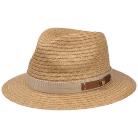 Stetson Decato Traveller Raffia Hat - Natural Colour Hat - Elegant Sun Hat with Trim Band - For Men and Women - Spring/Summer, natural