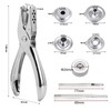 Snap Fastener Kit, 200 Sets 15mm Metal Sew-on Snap Fasteners