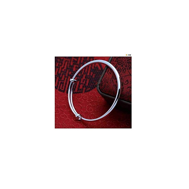Hithop Simple Style 925 Sterling Silver Bangle Women Gift Bracelets