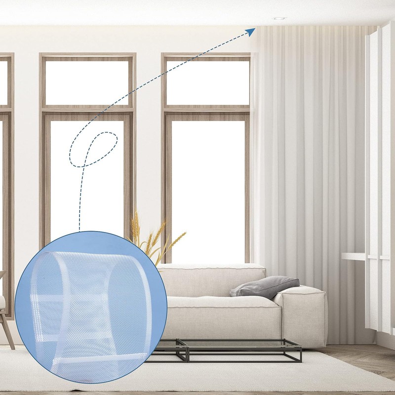 XoeLLe 10M Curtain Tape, Curtain Accessories, White Nylon Drapery