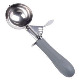 Fayomir 4 OZ Scoop, #8 Disher, Large Ice Cream Scoop with Trigger, Muffin Scoop, Large Cookie Scoops for Baking, Grey Handle, With Trigger for Portion Control