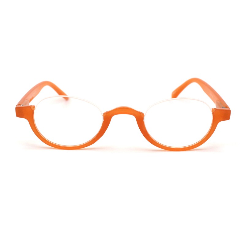 SA106 Bottom Half Plastic Rim Round Oval Powered Reading Glasses
