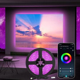 Diyife WiFi LED Strip [App/Speaker Control], 5 m RGB LED Strip, 150 LED Cuttable Light Strip with Time Function, Music & Voice Sync to TV, Party, Kitchen, Playroom [Energy Class A+++]