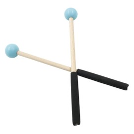 Bonsicoky 8 Inch Percussion Mallets Stick with Rubber Head and Handle，Wood Drum Mallets for Xylophone,Glockenspiel, Blue