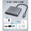 JESWO Adaptador USB C a HDMI, 3 en 1 Adaptador