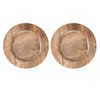 Lightnpro Natural Wood Dinner Plates for Eating Wooden Round Charcuterie