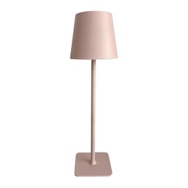 Mikasa LED Cordless Metal Table Lamp, Portable Rechargeable 5,000 mAh, 3 Color Stepless Dimming, Pink, 4.25x4.25x14.8 Inch