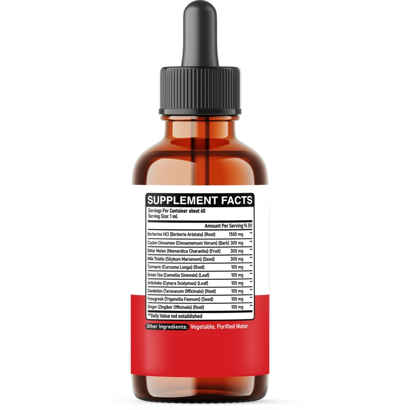 DEDICAD 10in1 Berberine HCl Drops - Liposomal Berberine Liquid -