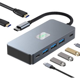 Coverzone Çoklayıcı Adaptör 7in1USB-C To USB 3.0 ve USB/C 4 Ports HUB + HDTV (4K/30Hz) + PD Macbook Uyumlu Çevirici Adaptör Çok Portlu Çoklayıcı 7 in 1 USB HUB CK-510