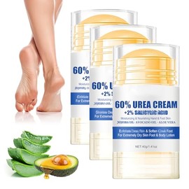 3 unidades de crema hidratante y antigrietas para pies, crema de urea de máxima fuerza para pies, loción de pies para talones, manos secas y rodillas 