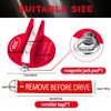 DEDC Universal Aluminum Grooved Magnetic Jack Pad Red 1 Pc,